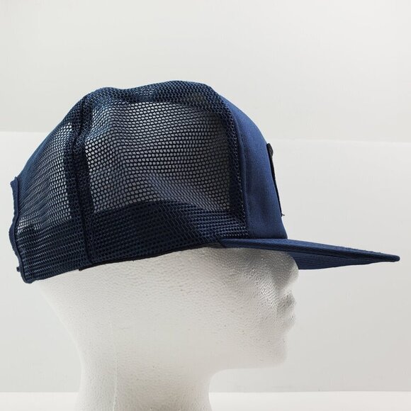 CAT Vintage Trucker Hat Snapback USA Blue Mesh Foam Caterpillar Tonkin NWOT - Picture 3 of 13